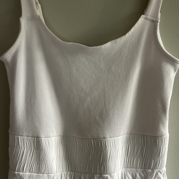 FP Movement white skortsie onesie w/ sewn in skort and shorts - Picture 2 of 8